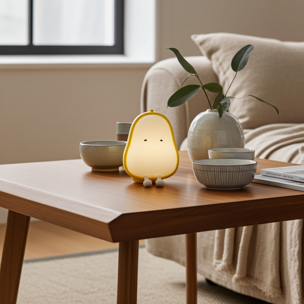 veilleuse poire kawaii deco salon 